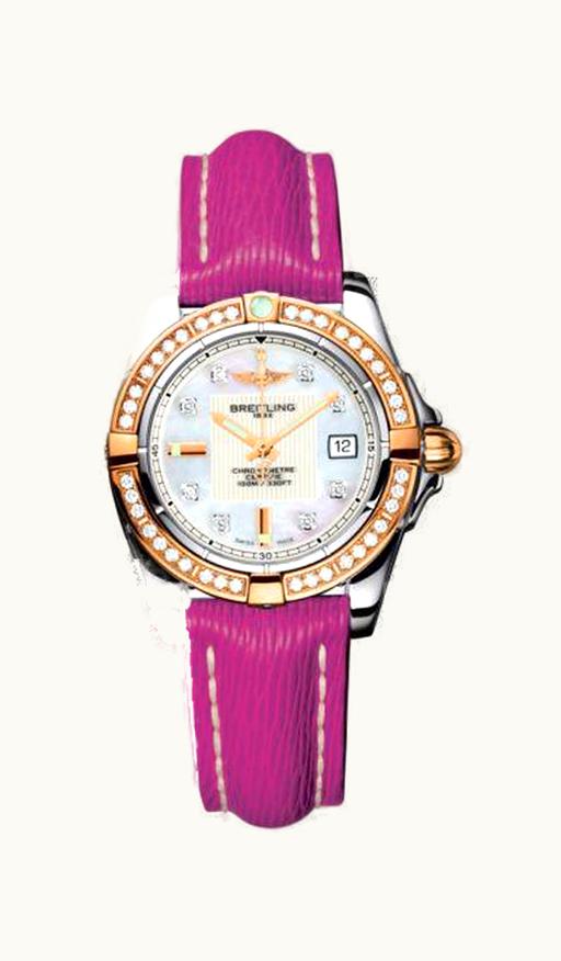 Breitling Galactic 32 Stainless Steel / Rose Gold / Diamond / Pearl Diamond / Sahara