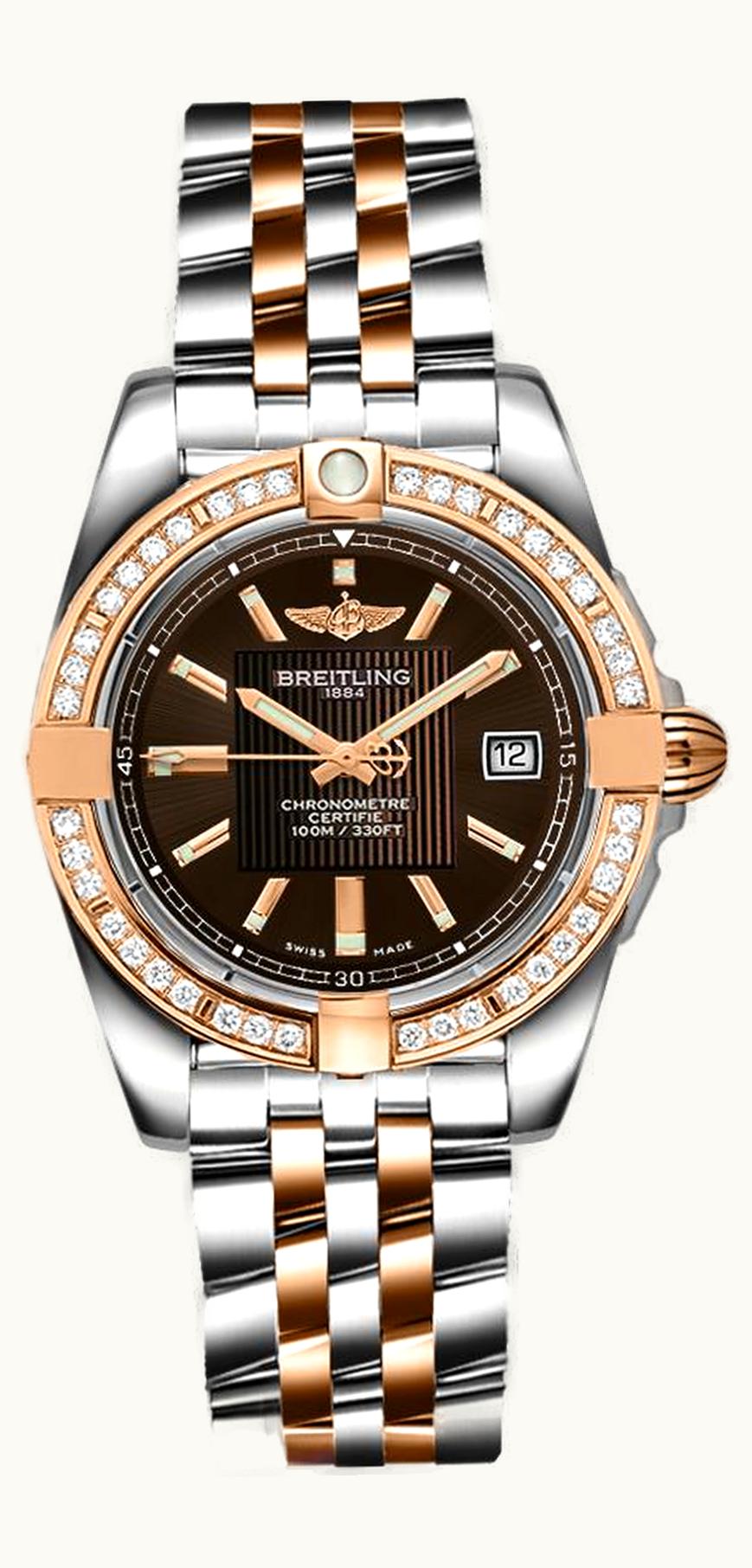 Breitling Galactic 32 Stainless Steel / Rose Gold / Diamond / Solar Bronze / Croco