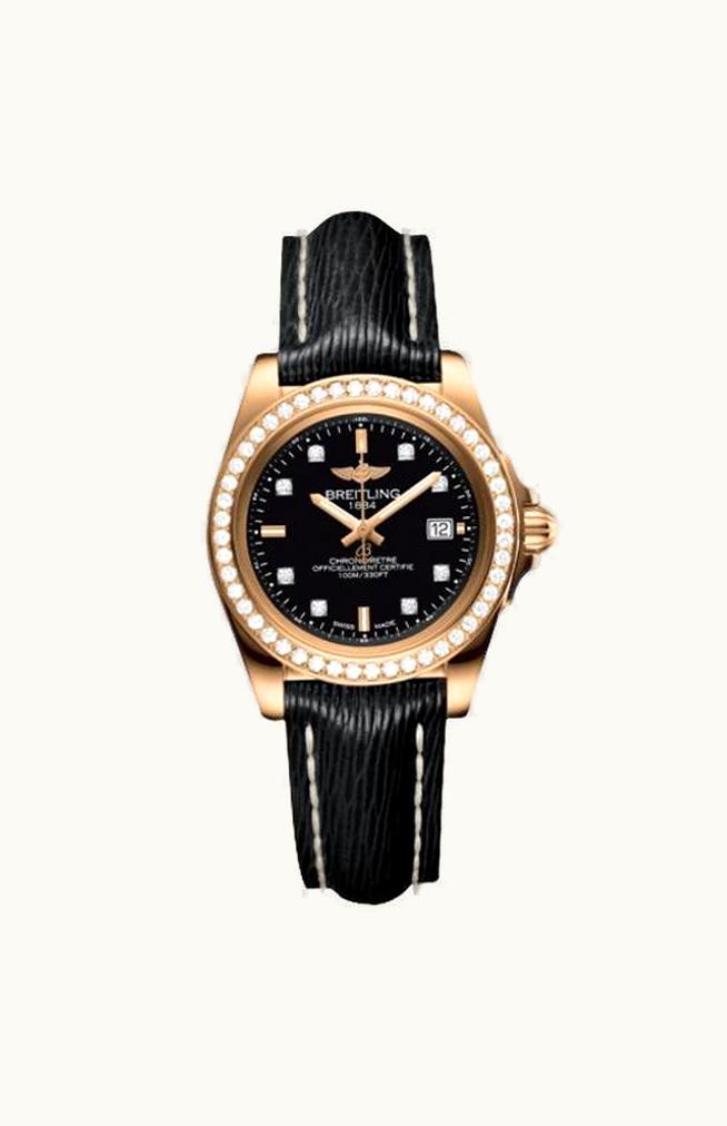Breitling Galactic 32 Sleek Edition Rose Gold / Diamond / Trophy Black Diamond / Sahara