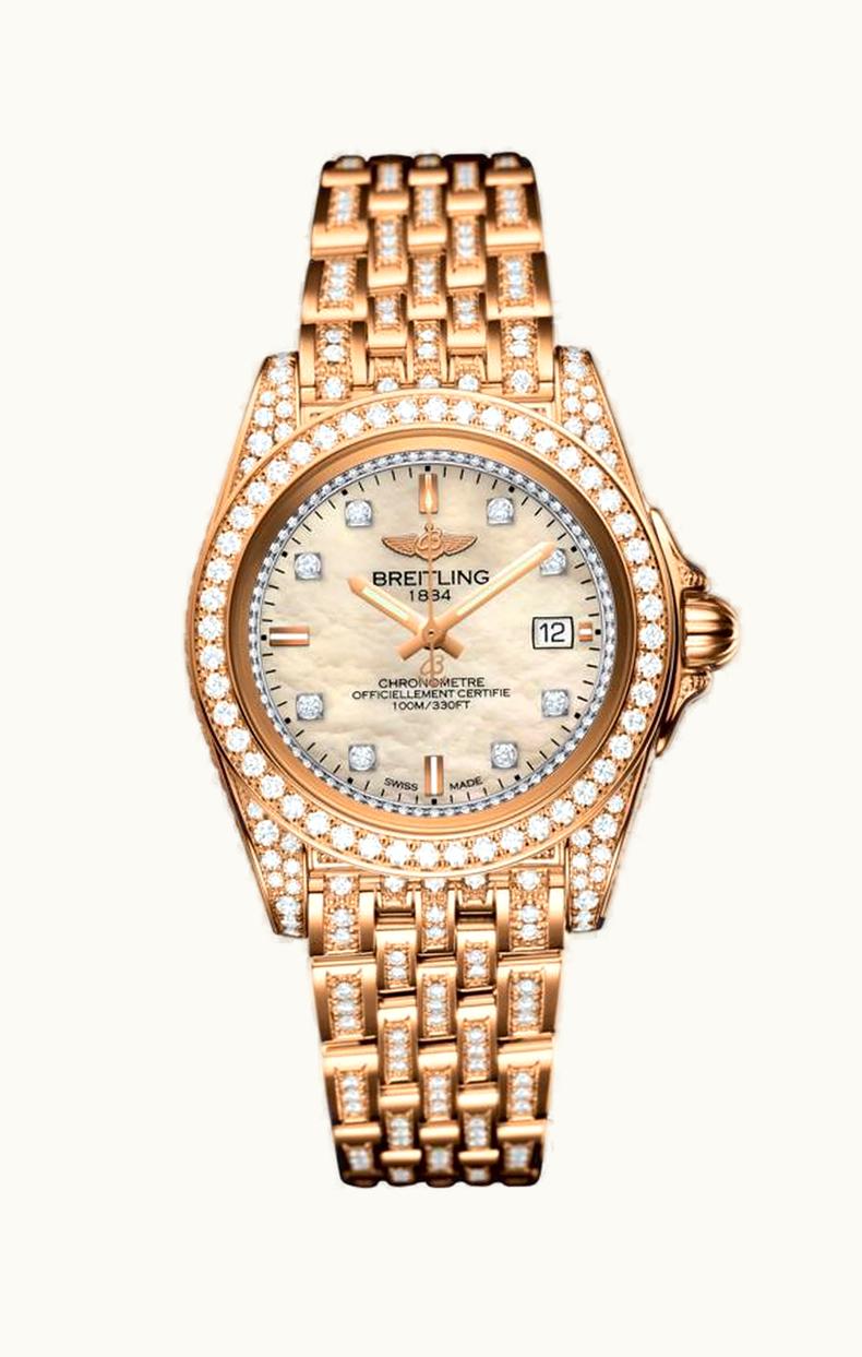 Breitling Galactic 32 Sleek Edition Rose Gold / Diamondworks / Pearl Diamond / Bracelet