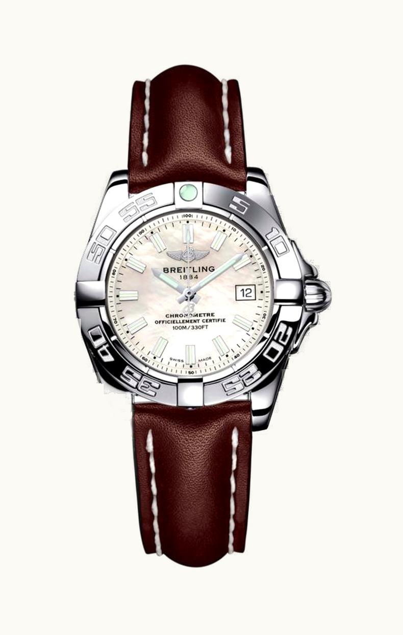 Breitling Galactic 32 Stainless Steel / Pearl / Calf