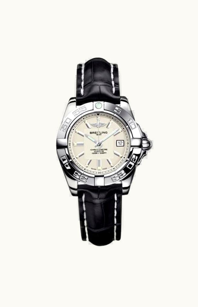 Breitling Galactic 32 Stainless Steel / Sierra Silver / Croco