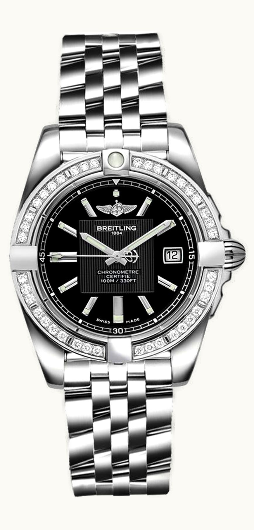 Breitling Galactic 32 Stainless Steel / Diamond / Trophy Black / Bracelet