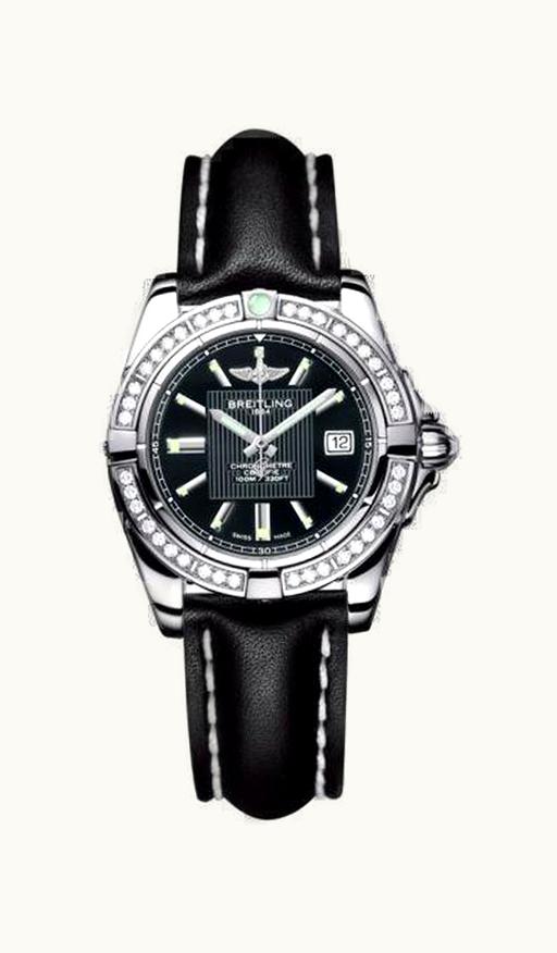 Breitling Galactic 32 Stainless Steel / Diamond / Trophy Black / Calf