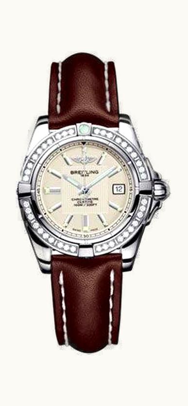 Breitling Galactic 32 Stainless Steel / Diamond / Sierra Silver / Calf