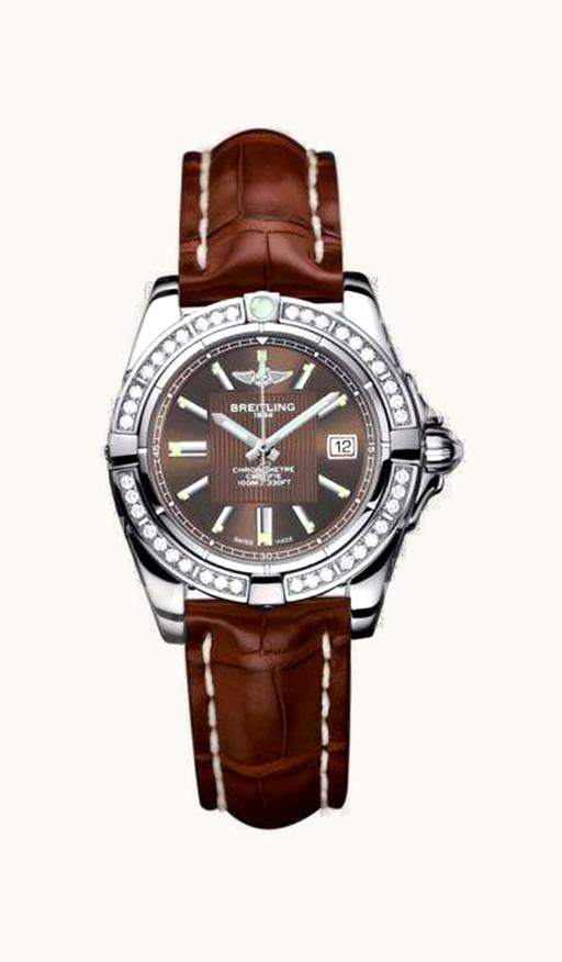 Breitling Galactic 32 Stainless Steel / Diamond / Solar Bronze / Croco