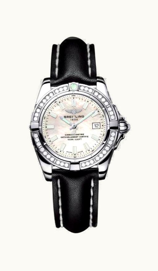 Breitling Galactic 32 Stainless Steel / Diamond / Pearl / Calf