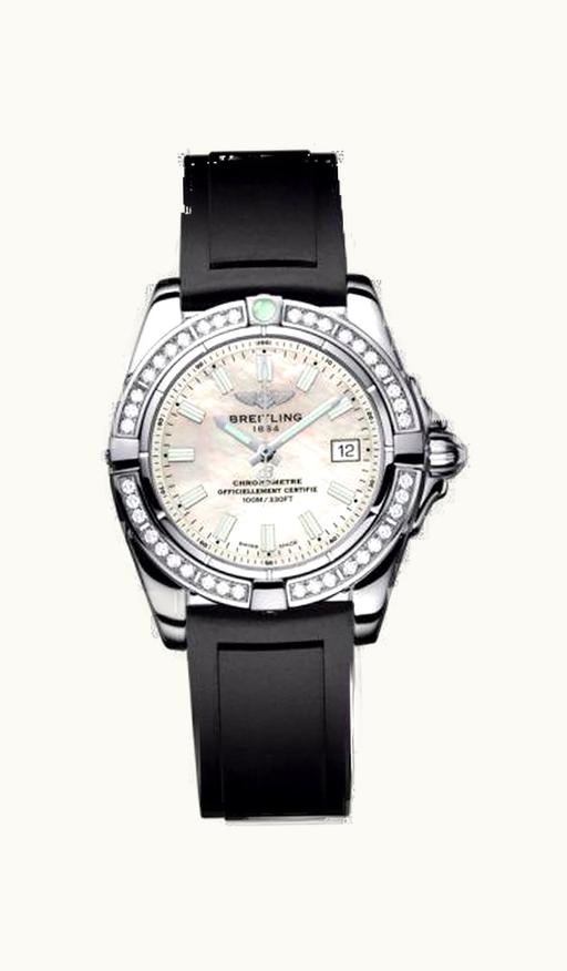 Breitling Galactic 32 Stainless Steel / Diamond / Pearl / Rubber