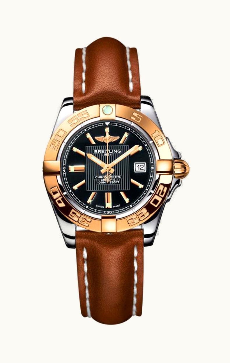 Breitling Galactic 32 Stainless Steel / Rose Gold / Trophy Black / Calf