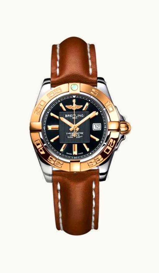 Breitling Galactic 32 Stainless Steel / Rose Gold / Trophy Black / Calf