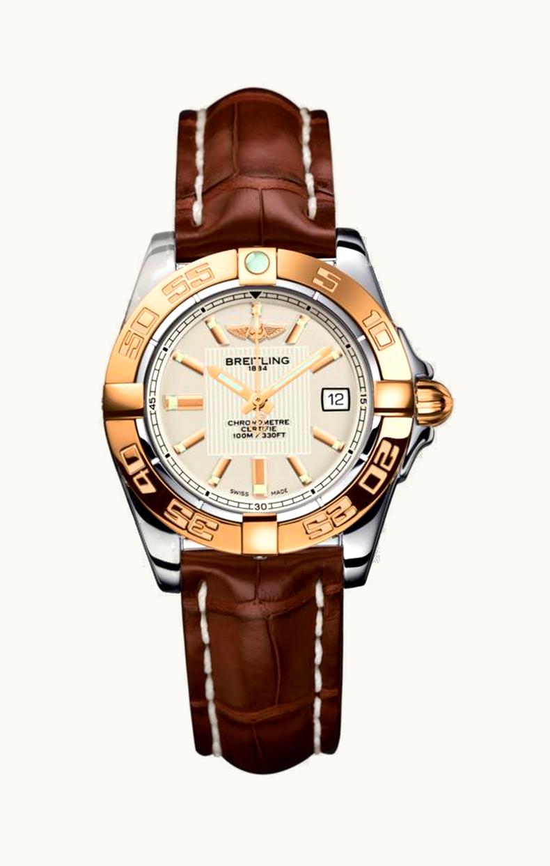 Breitling Galactic 32 Stainless Steel / Rose Gold / Sierra Silver / Croco