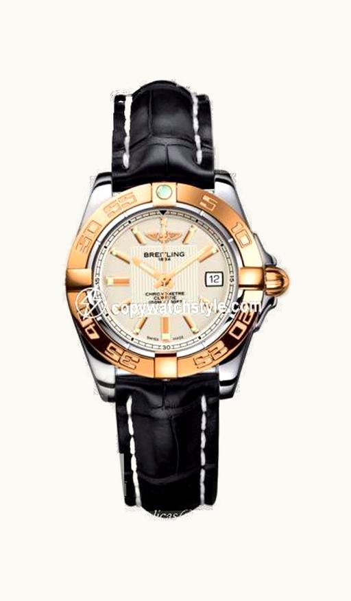 Breitling Galactic 32 Stainless Steel / Rose Gold / Sierra Silver / Croco