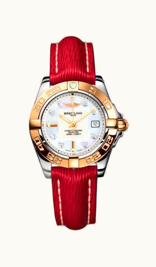 Breitling Galactic 32 Stainless Steel / Rose Gold / Pearl Diamond / Sahara