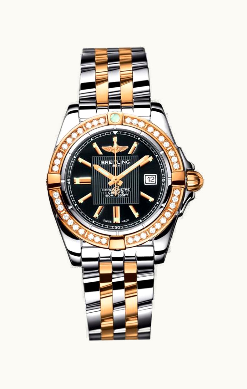 Breitling Galactic 32 Stainless Steel / Rose Gold / Diamond / Trophy Black / Bracelet