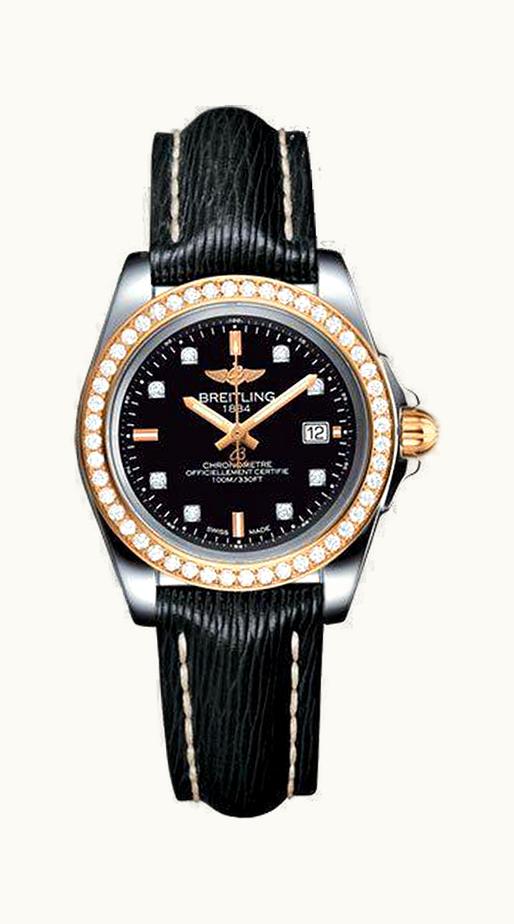 Breitling Galactic 32 Stainless Steel / Rose Gold / Diamond / Trophy Black / Sahara
