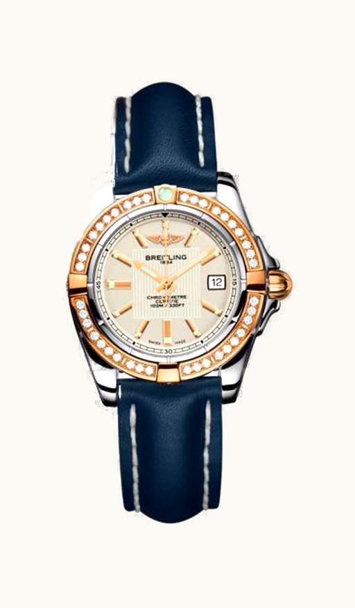 Breitling Galactic 32 Stainless Steel / Rose Gold / Diamond / Sierra Silver / Calf