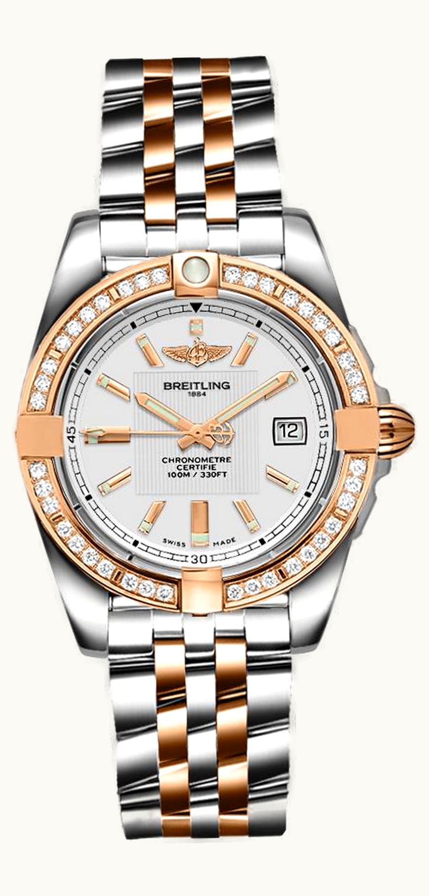 Breitling Galactic 32 Stainless Steel / Rose Gold / Diamond / Sierra Silver / Rubber
