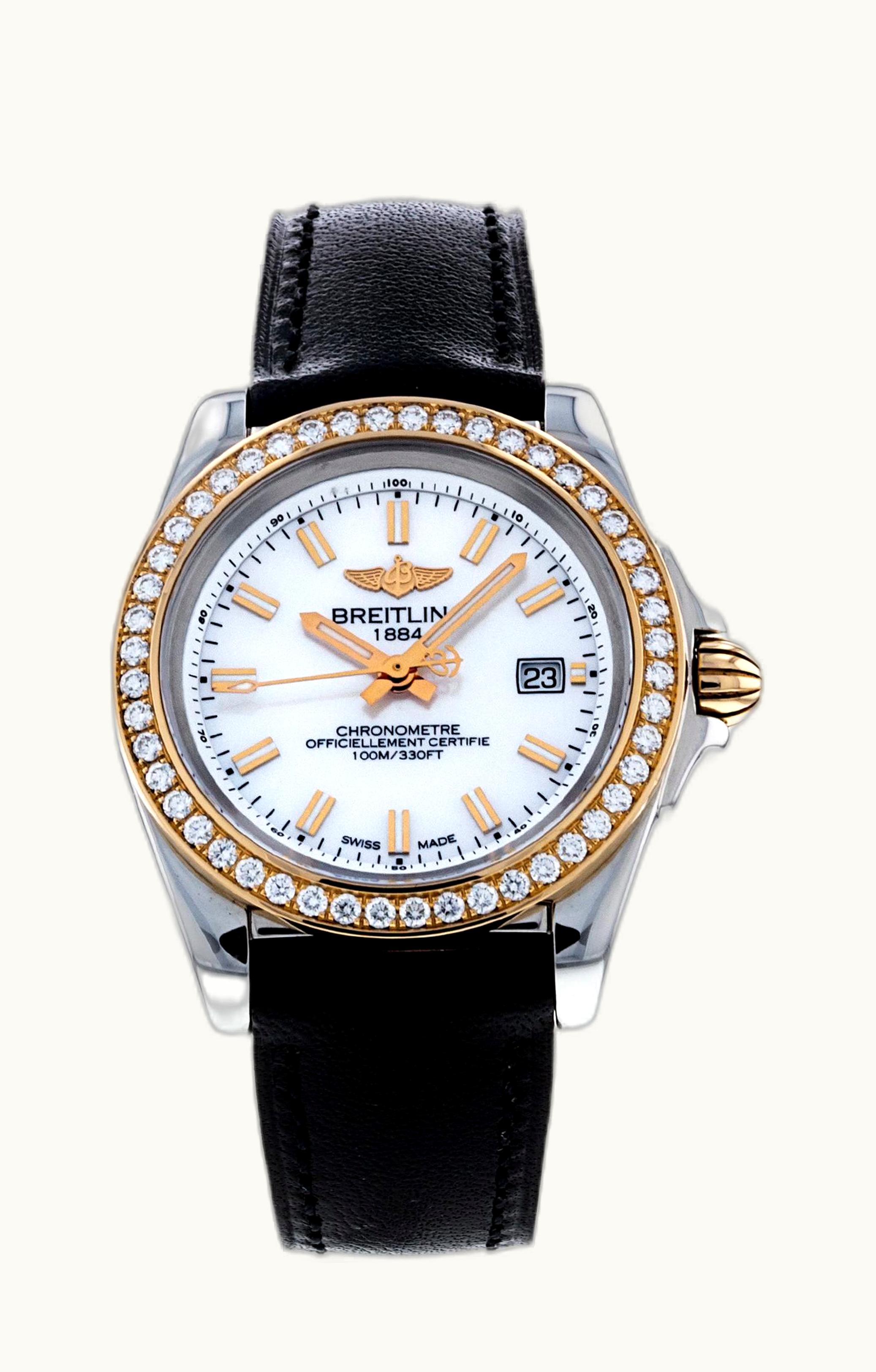 Breitling Galactic 32 Stainless Steel / Rose Gold / Diamond / Pearl Diamond / Bracelet