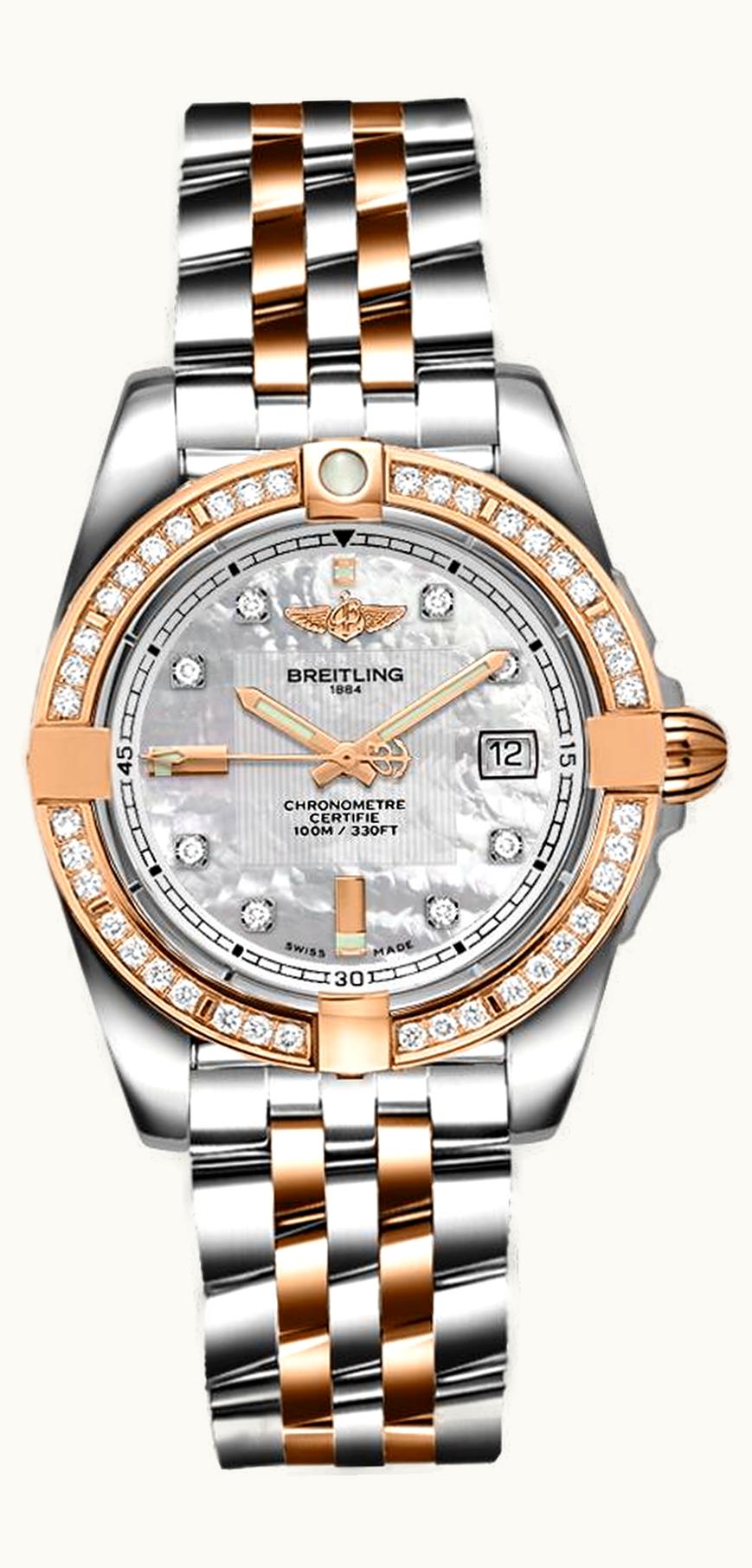 Breitling Galactic 32 Stainless Steel / Rose Gold / Diamond / Pearl Diamond / Rubber