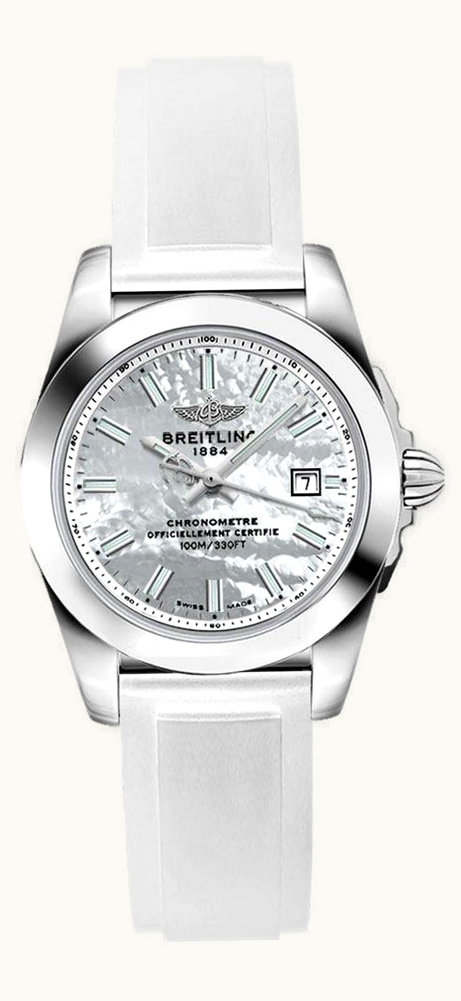 Breitling Galactic 29 Stainless Steel / Pearl / Rubber