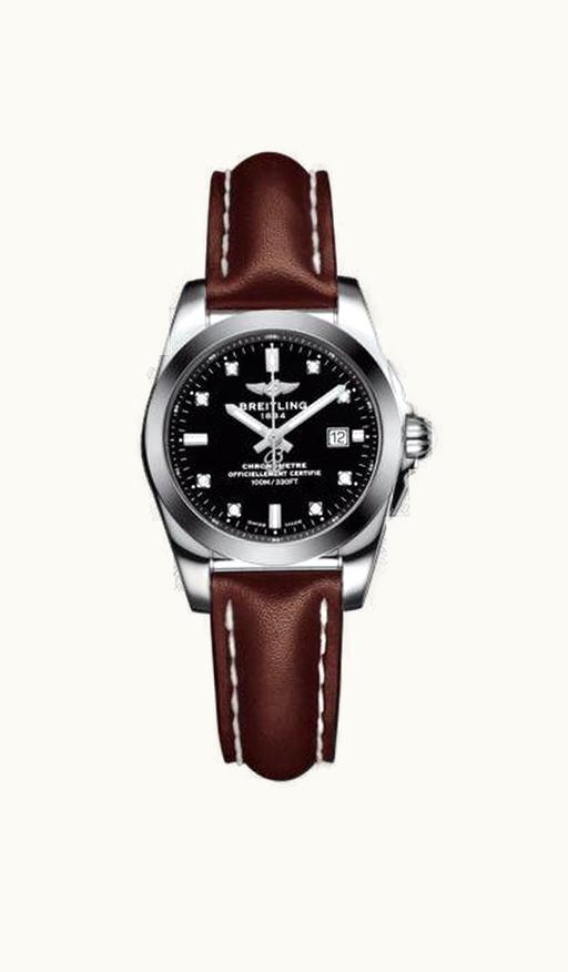 Breitling Galactic 29 Stainless Steel / Trophy Black Diamond / Calf