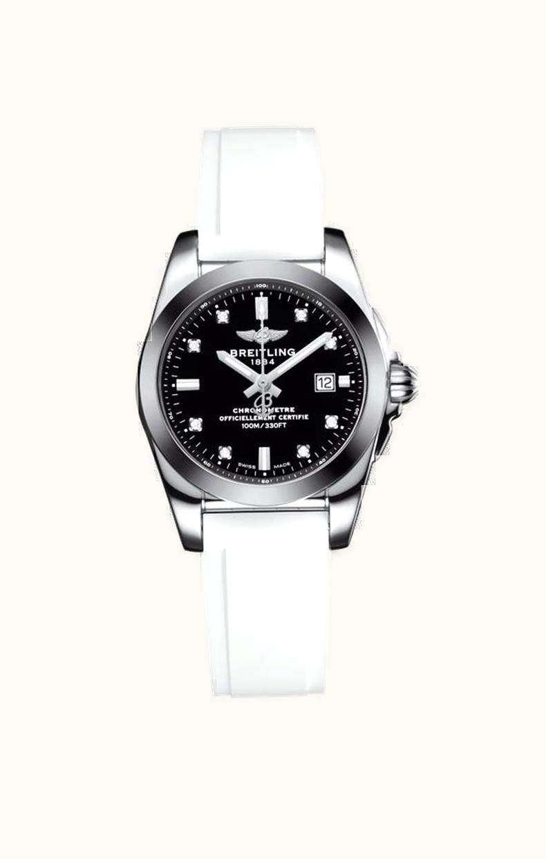 Breitling Galactic 29 Stainless Steel / Trophy Black Diamond / Rubber