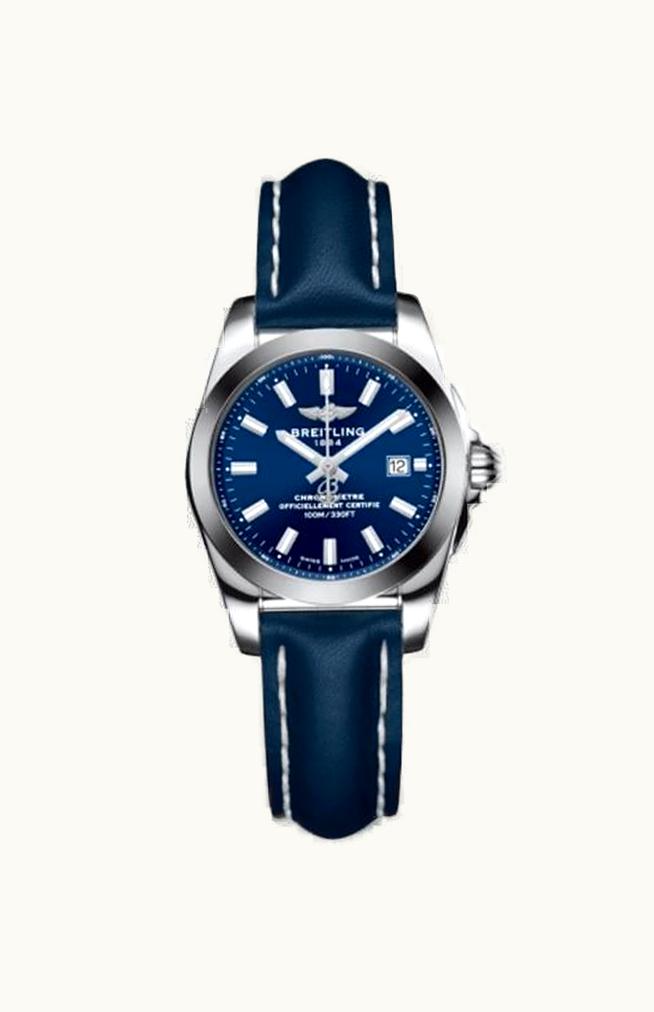 Breitling Galactic 29 Stainless Steel / Horizon Blue Diamond / Calf