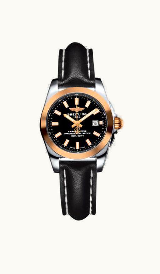 Breitling Galactic 29 Stainless Steel / Rose Gold / Trophy Black / Calf