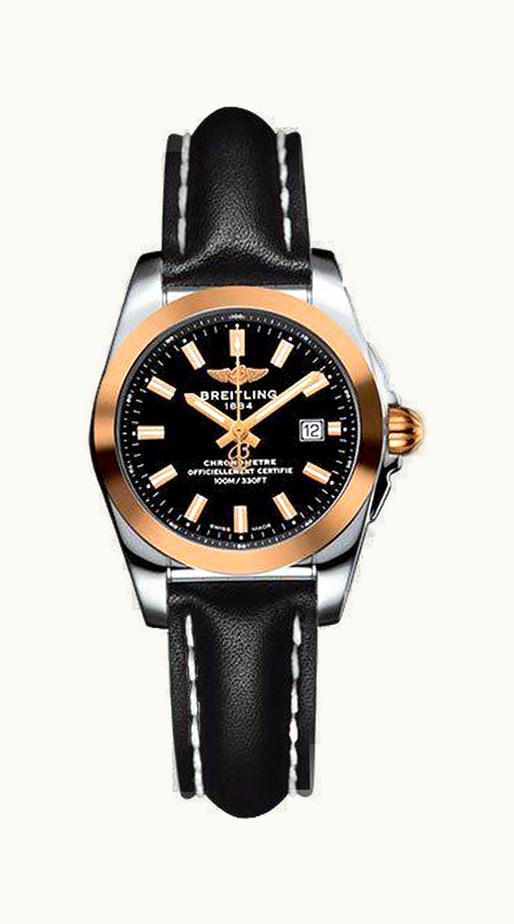 Breitling Galactic 29 Stainless Steel / Rose Gold / Trophy Black / Calf