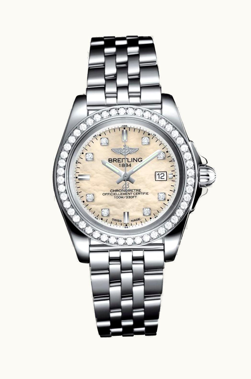Breitling Galactic 32 Sleek Edition Stainless Steel / Diamond / Trophy Black / Bracelet
