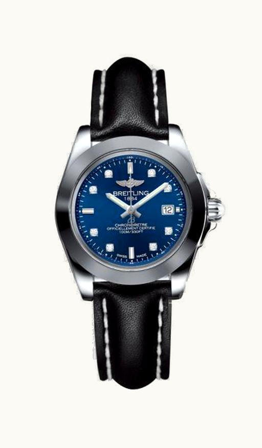 Breitling Galactic 32 Sleek Edition Stainless Steel / Horizon Blue Diamond / Calf