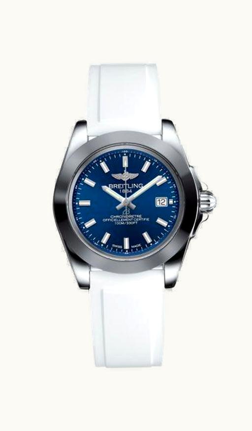 Breitling Galactic 32 Sleek Edition Stainless Steel / Horizon Blue Diamond / Rubber