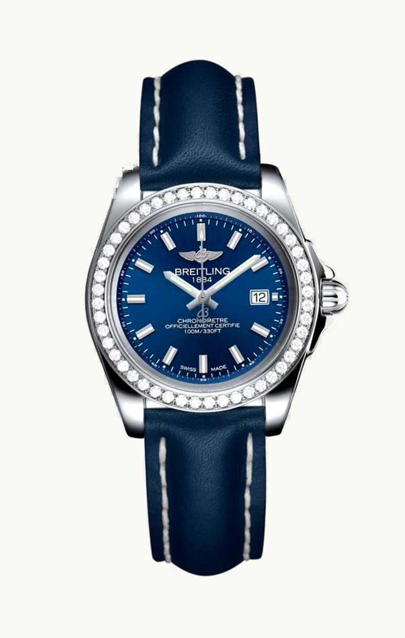 Breitling Galactic 32 Sleek Edition Stainless Steel / Diamond / Horizon Blue / Calf