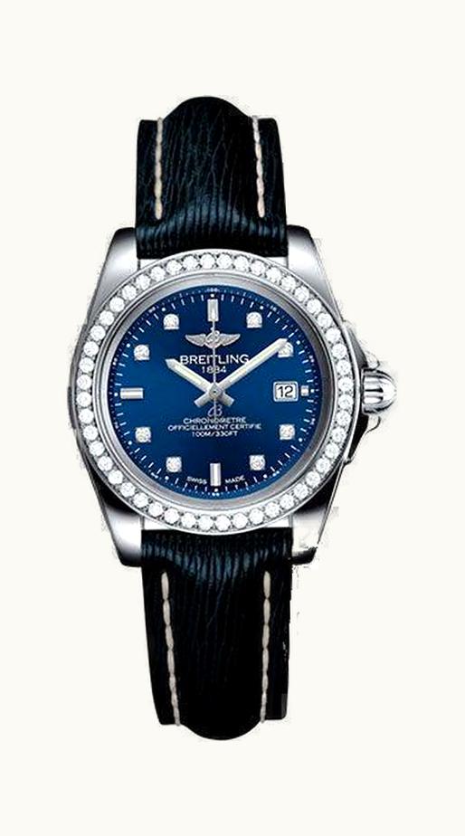 Breitling Galactic 32 Sleek Edition Stainless Steel / Diamond / Horizon Blue Diamond / Sahara