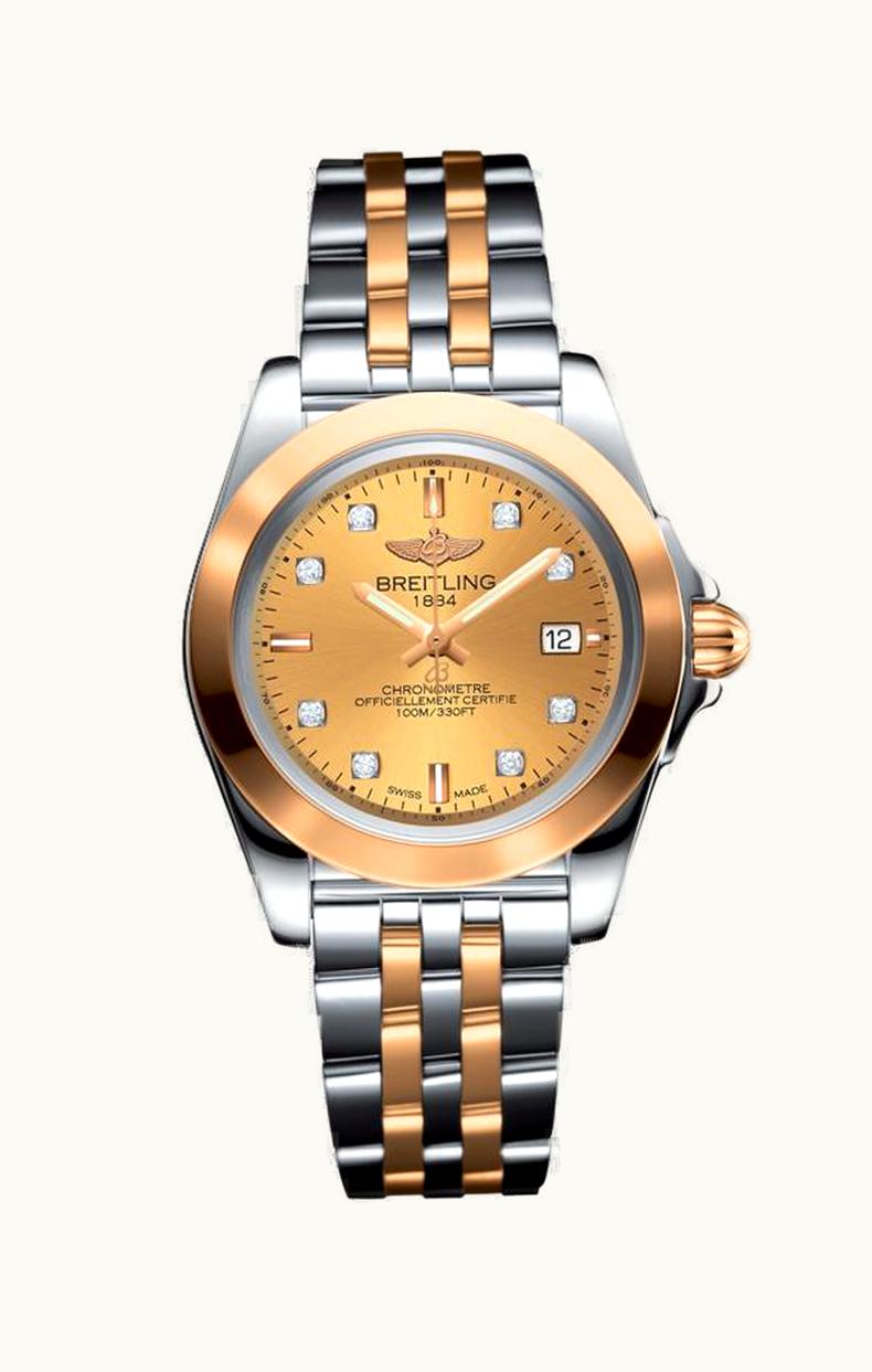 Breitling Galactic 32 Sleek Edition Stainless Steel / Rose Gold / Golden Sun Diamond / Bracelet