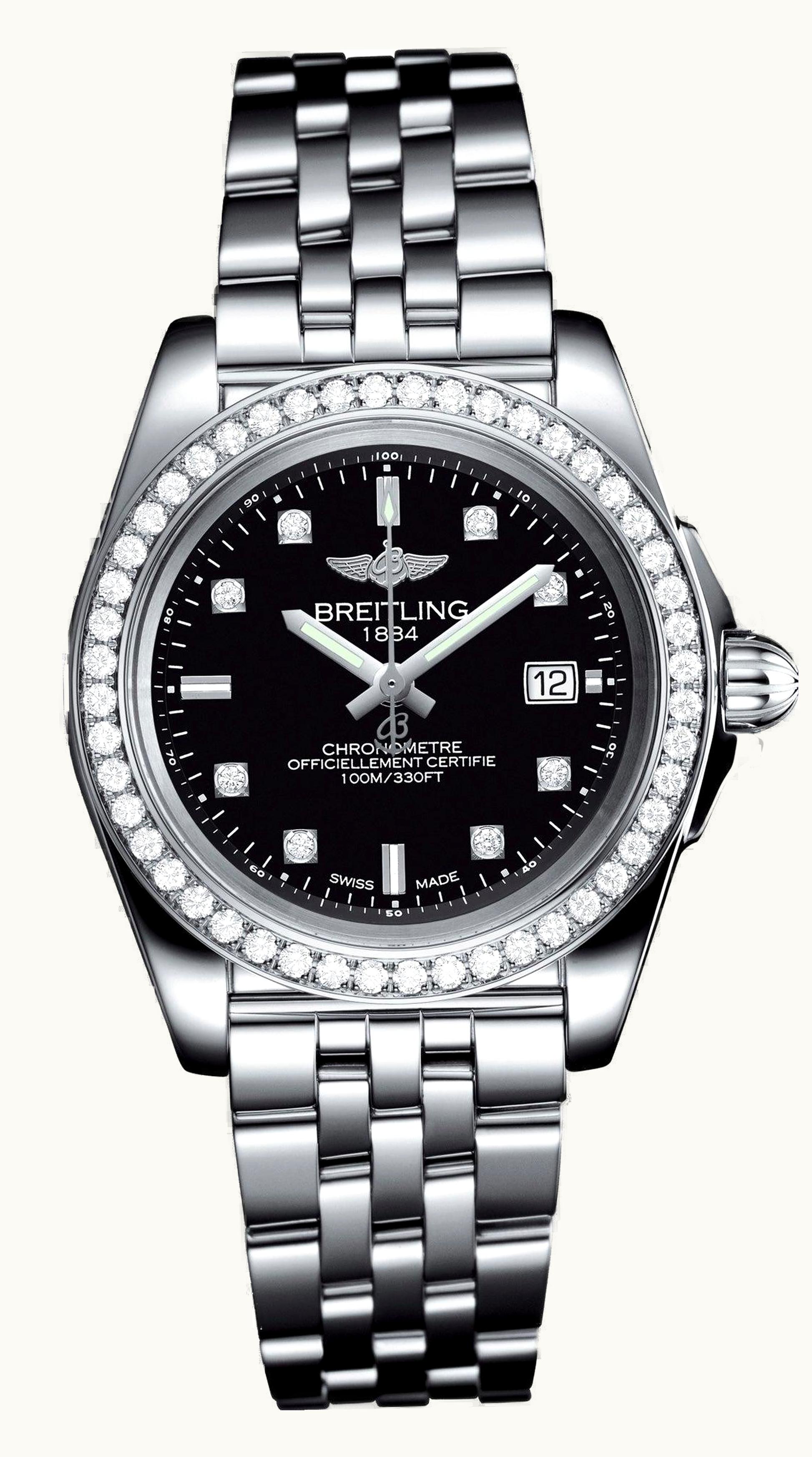 Breitling Galactic 32 Sleek Edition Stainless Steel / Rose Gold / Diamond / Trophy Black Diamond / Bracelet