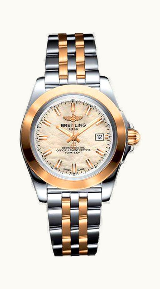 Breitling Galactic 32 Sleek Edition Stainless Steel / Rose Gold / Pearl / Rubber