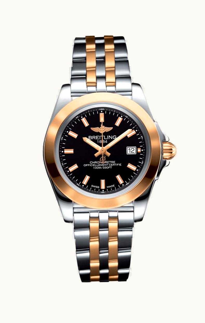 Breitling Galactic 32 Sleek Edition Stainless Steel / Rose Gold / Trophy Black / Calf