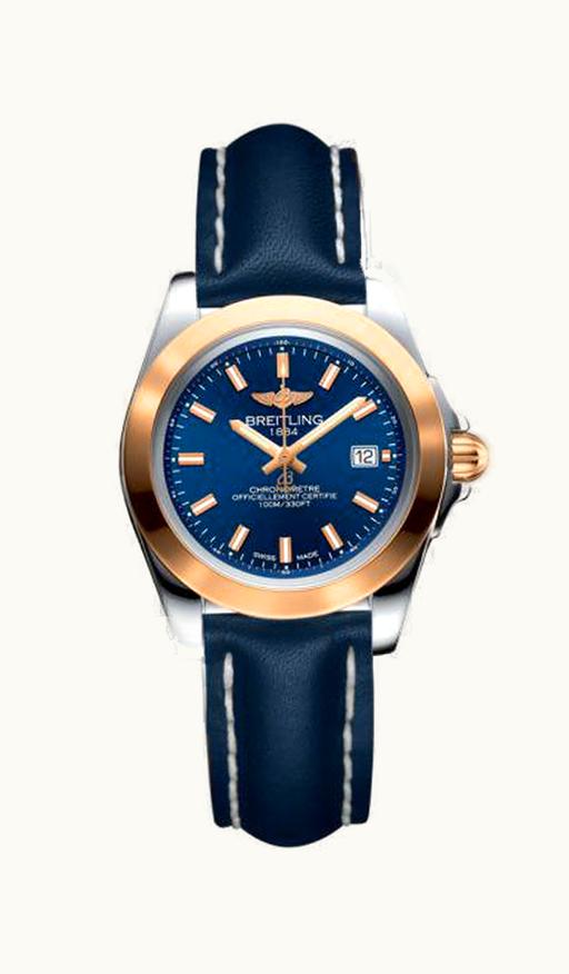 Breitling Galactic 32 Sleek Edition Stainless Steel / Rose Gold / Horizon Blue / Calf