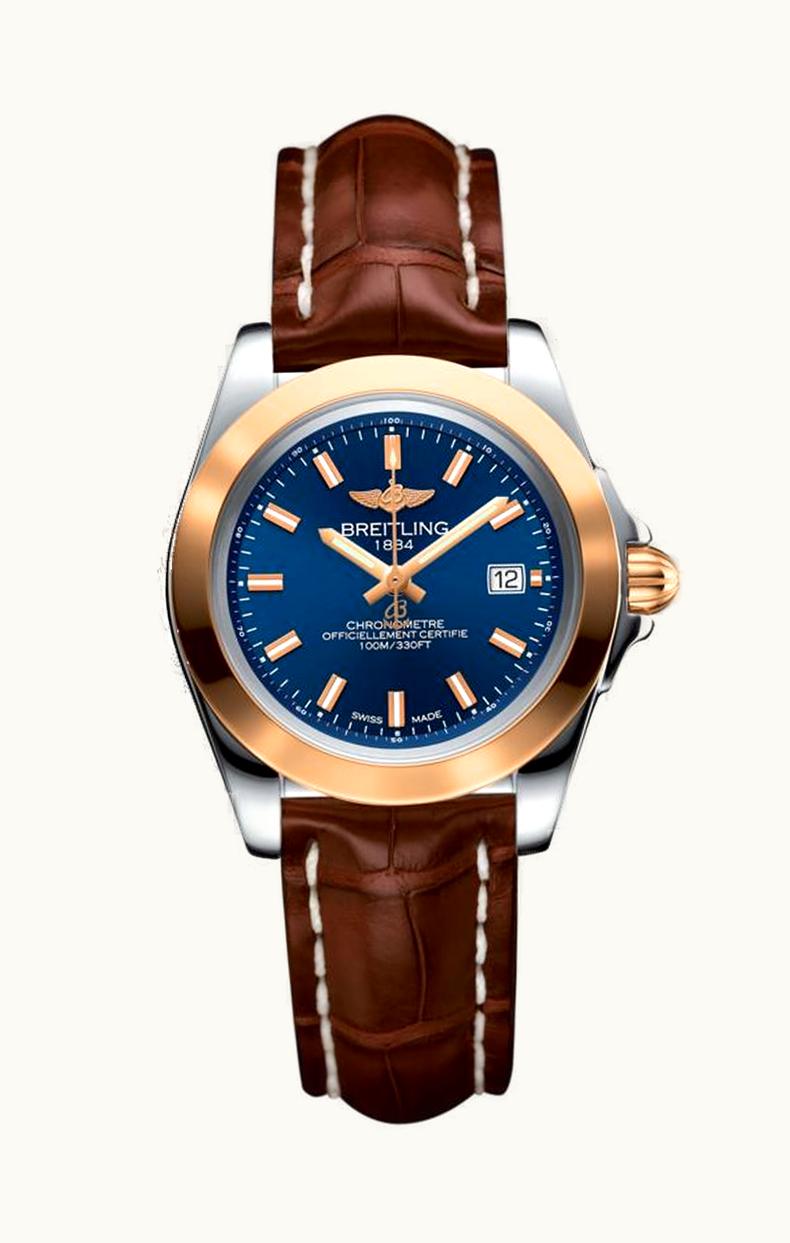 Breitling Galactic 32 Sleek Edition Stainless Steel / Rose Gold / Horizon Blue / Croco