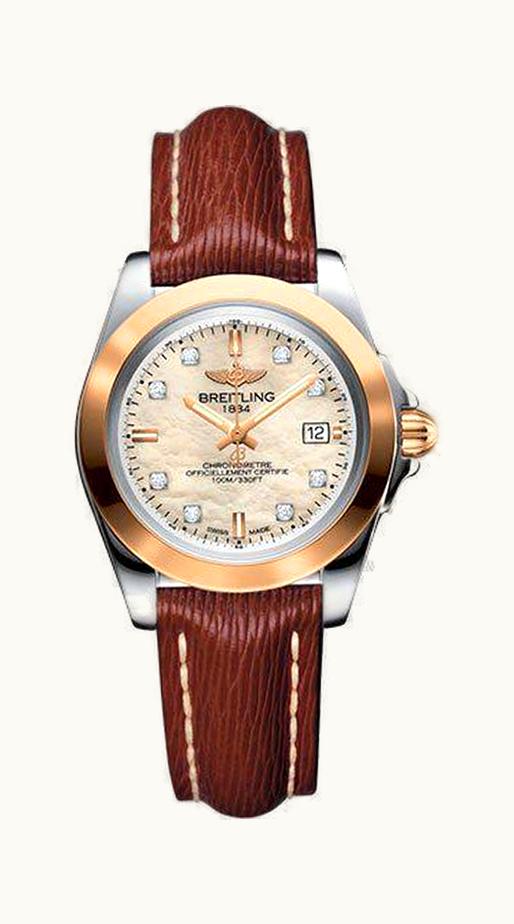 Breitling Galactic 32 Sleek Edition Stainless Steel / Rose Gold / Pearl Diamond / Sahara