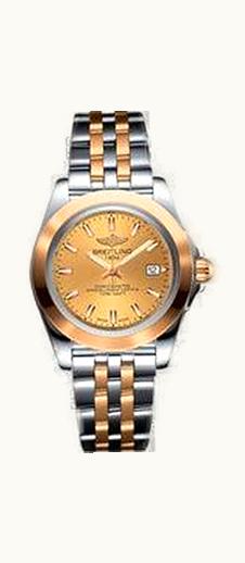 Breitling Galactic 32 Sleek Edition Stainless Steel / Rose Gold / Golden Sun Diamond / Sahara