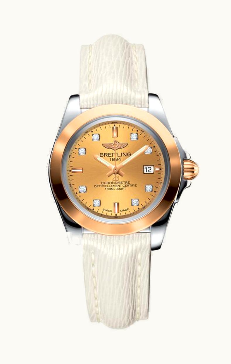 Breitling Galactic 32 Sleek Edition Stainless Steel / Rose Gold / Golden Sun Diamond / Sahara