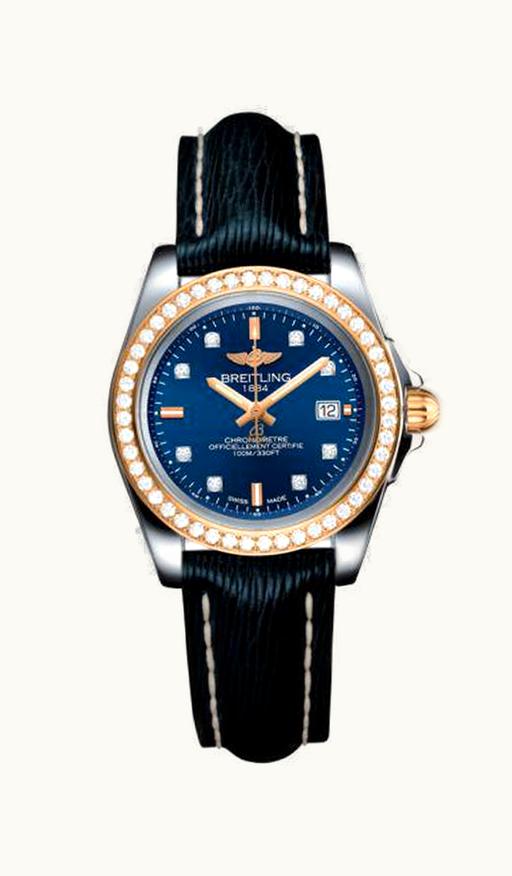 Breitling Galactic 32 Sleek Edition Stainless Steel / Rose Gold / Diamond / Horizon Blue Diamond / Sahara