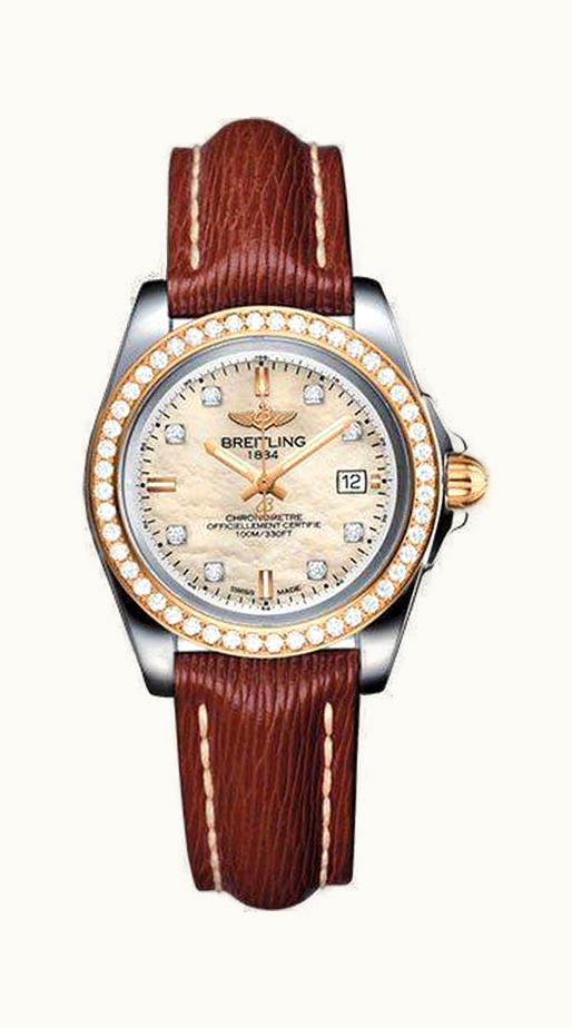 Breitling Galactic 32 Sleek Edition Stainless Steel / Rose Gold / Diamond / Pearl Diamond / Calf