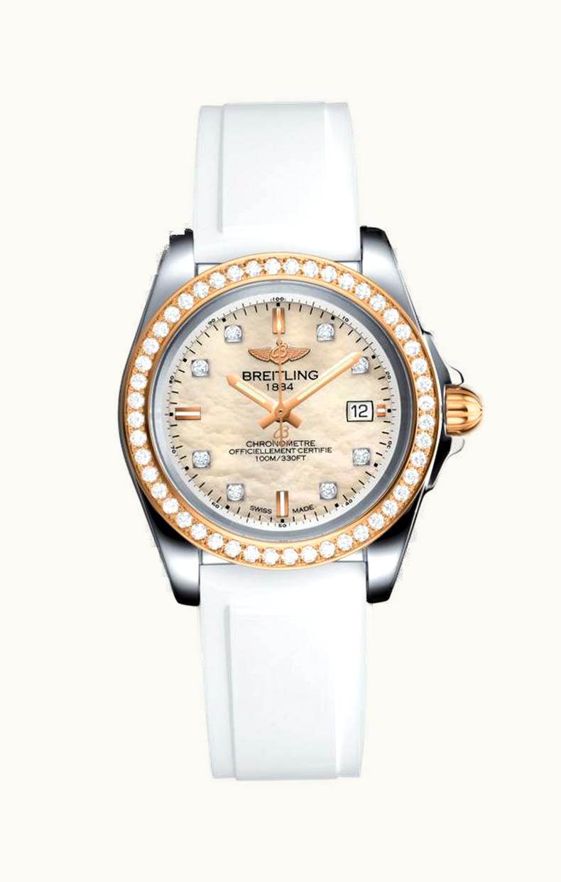 Breitling Galactic 32 Sleek Edition Stainless Steel / Rose Gold / Diamond / Pearl Diamond / Rubber