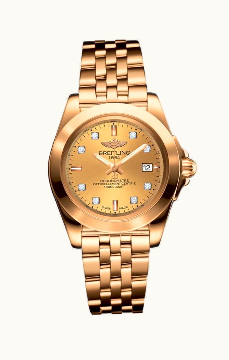 Breitling Galactic 32 Sleek Edition Rose Gold / Golden Sun Diamond / Bracelet