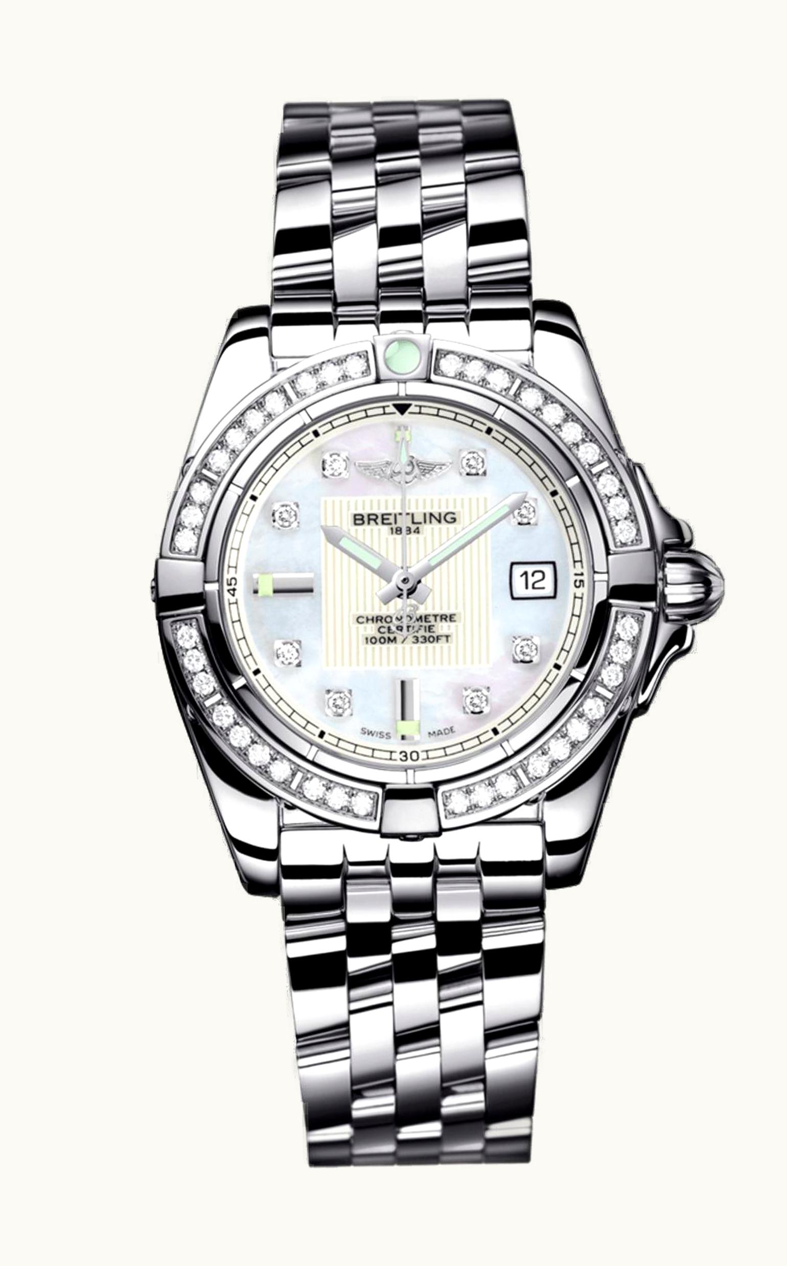 Breitling Galactic 32 Sleek Edition Rose Gold / Diamond / Golden Sun Diamond / Bracelet