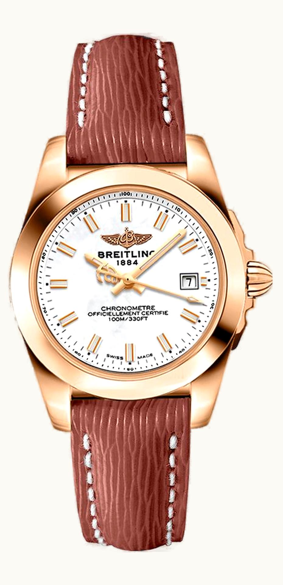 Breitling Galactic 32 Sleek Edition Rose Gold / Pearl / Calf