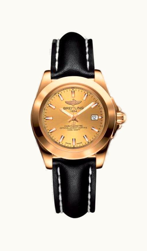 Breitling Galactic 32 Sleek Edition Rose Gold / Golden Sun / Calf